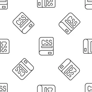 Grey line Books about programming icon isolated seamless pattern on white b.. イラスト素材