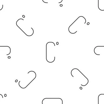 Grey line Celsius icon isolated seamless pattern on white background. Vector Stock Illustration