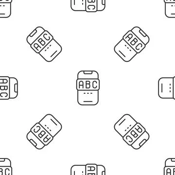 Grey line E-learning of different foreign languages through the mobile Stock Illustration