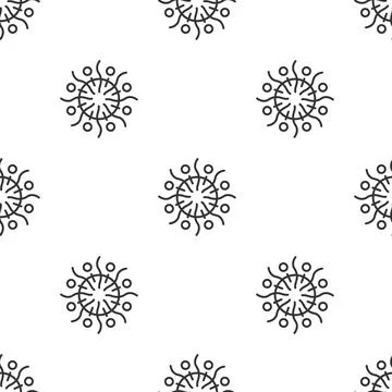 Grey line Firework icon isolated seamless pattern on white background. Concept Illustrazione stock