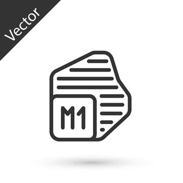 Grey line Processor icon isolated on white background. CPU, central processing 스톡 일러스트
