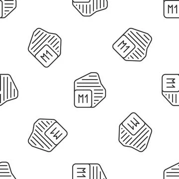 Grey line Processor icon isolated seamless pattern on white background. CPU.. Illustrazione stock