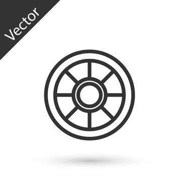 Grey line Safe icon isolated on white background. The door safe a bank vault  イラスト素材