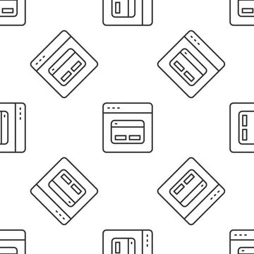 Grey line Search engine icon isolated seamless pattern on white background Stock Illustration