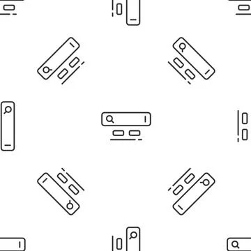 Grey line Search engine icon isolated seamless pattern on white background Illustrazione stock