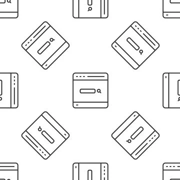 Grey line Search engine icon isolated seamless pattern on white background... 스톡 일러스트