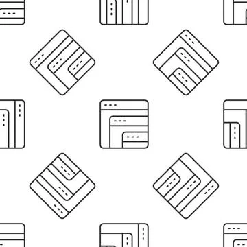 Grey line Software, web developer programming code icon isolated seamless Illustrazione stock