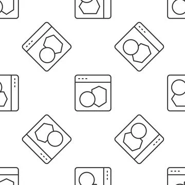 Grey line Software, web developer programming code icon isolated seamless Illustrazione stock