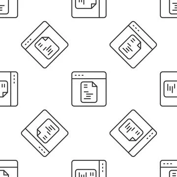 Grey line Software, web developer programming code icon isolated seamless イラスト素材