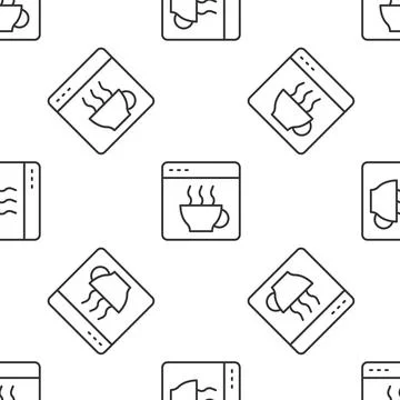 Grey line Software, web developer programming code icon isolated seamless イラスト素材