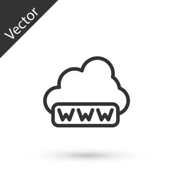 Grey line Software, web development, programming concept icon isolated on white Illustration