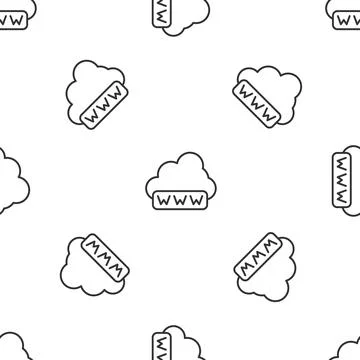 Grey line Software, web development, programming concept icon isolated seamless Stock Illustration