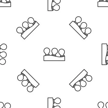 Grey line Vacuum cans icon isolated seamless pattern on white background. M.. 스톡 일러스트