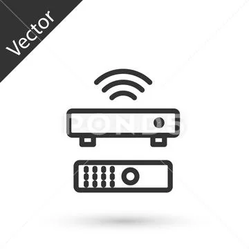 Grey line Wireless multimedia and TV box receiver and player with ...