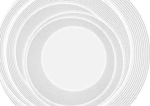 Grey linear circles abstract geometric tech background Stock Illustration