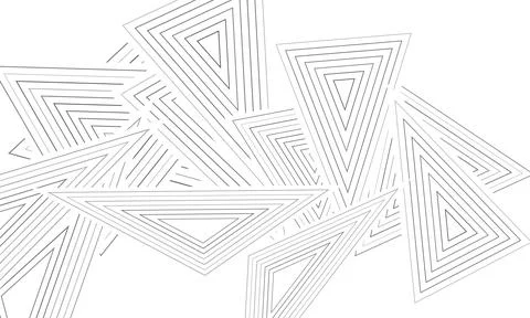 Grey linear triangles abstract geometric tech background Stock-Illustration