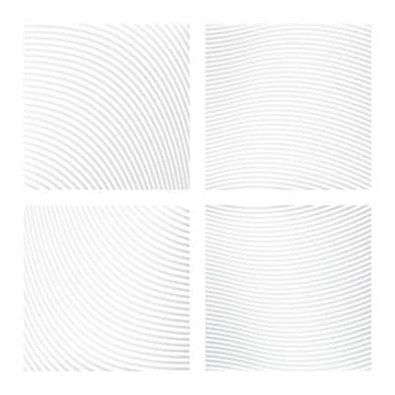 Grey Lines and White Waves. Stock Illustration