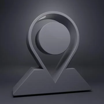 Grey Location icon isolated on grey background. World or Earth sign. Minima.. Stock Illustration