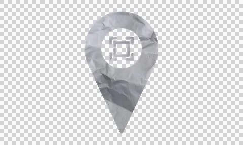 Grey location pin icon with a focus frame symbol for digital mapping and na.. Stock Illustration