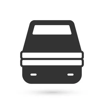 Grey Lunch box icon isolated on white background. Vector 스톡 일러스트