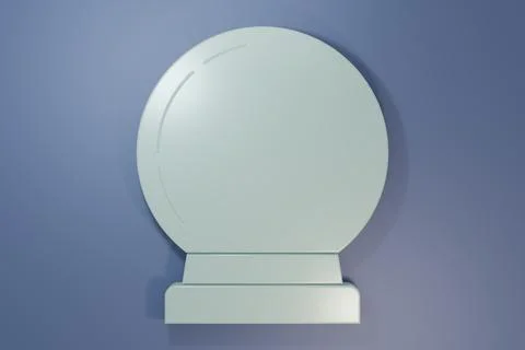 Grey Magic ball icon isolated on purple-blue background. Crystal ball. Mini.. Stock Photos