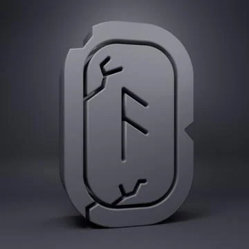 Grey Magic runes icon isolated on grey background. Minimalism concept. 3D r.. Stock Illustration