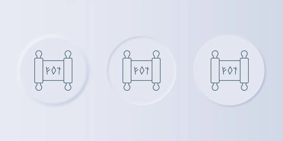 Grey Magic scroll icon isolated on grey background. Decree, paper, parchmen.. Stock Illustration