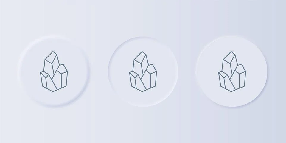 Grey Magic stone icon isolated on grey background. Fantasy crystal. Jewelry.. Stock Illustration