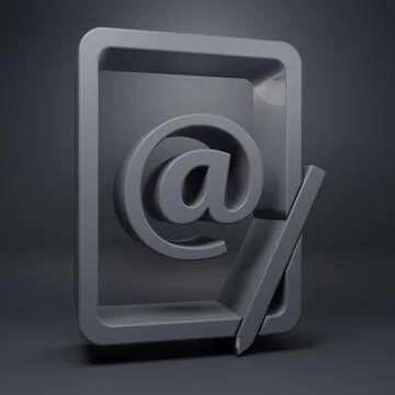 Grey Mail and e-mail icon isolated on grey background. Envelope symbol e-ma.. Stock Illustration