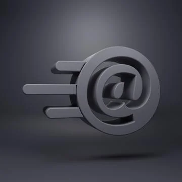 Grey Mail and e-mail icon isolated on grey background. Envelope symbol e-ma.. Ilustração Stock