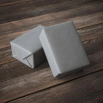 Grey mail package Illustrazione stock