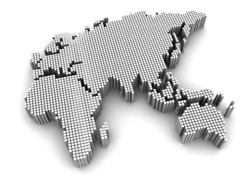 Grey map Stock Illustration