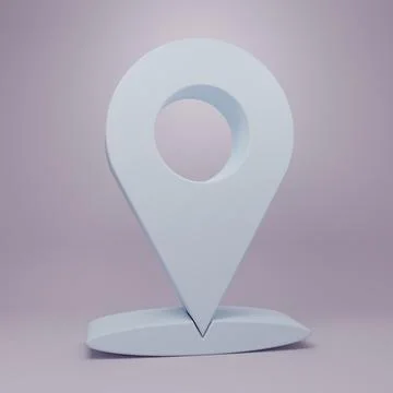 Grey Map pin icon isolated on purple background. Navigation, pointer, locat.. イラスト素材