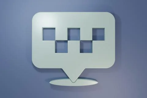 Grey Map pointer with taxi icon isolated on purple-blue background. Locatio.. 스톡 사진