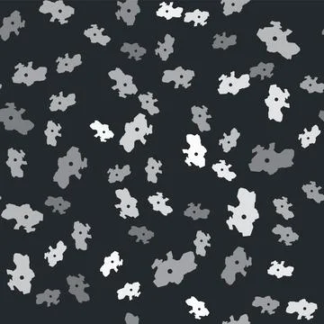 Grey Map of Ukraine icon isolated seamless pattern on black background. Vector イラスト素材