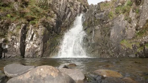 Grey Mare's Tail Waterfall, Moffat Video stock 164053465