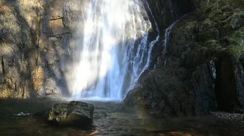 Grey mares waterfall Stock Footage 21880907