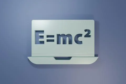 Grey Math system of equation solution on laptop icon isolated on purple-blu.. 스톡 일러스트