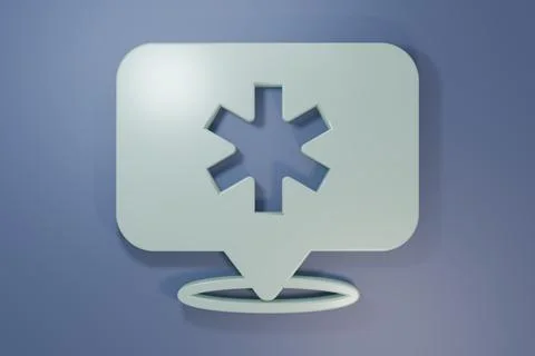 Grey Medical map pointer with cross hospital icon isolated on purple-blue b.. 스톡 일러스트