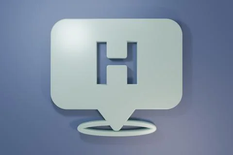Grey Medical map pointer with cross hospital icon isolated on purple-blue b.. Stock Photos