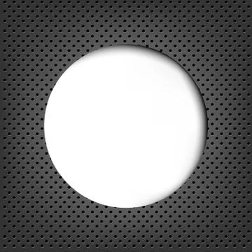 Grey metal background with speech bubble Stock Illustration