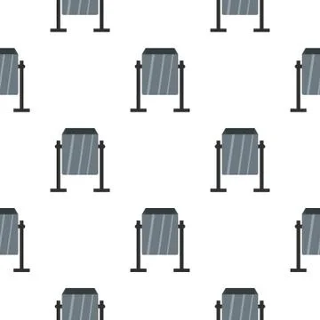 Grey metal dust bin pattern seamless Stock Illustration