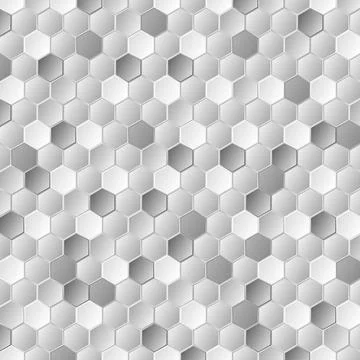 Grey metallic hexagons pattern texture Grey metallic hexagons pattern text... Stock Photos