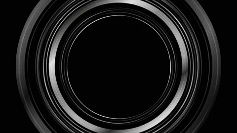 Grey metallic technology geometric circles abstract motion background Stock Footage 221307098