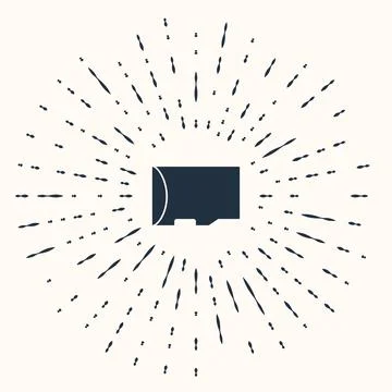Grey Micro SD memory card icon isolated on beige background. Abstract circle イラスト素材