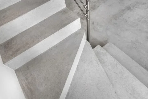 Grey microcement stairs Stock Photos