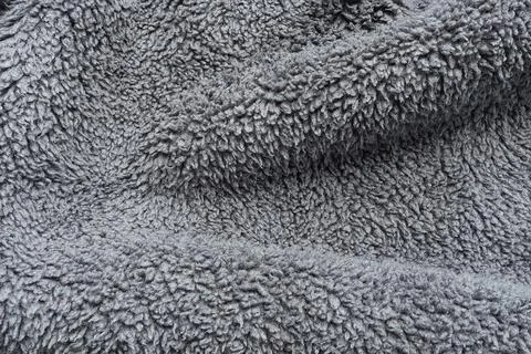 Grey microfiber fabric texture for background. view from above. Stock Photos