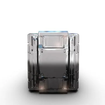 Grey military sci fi rectangle box 스톡 일러스트