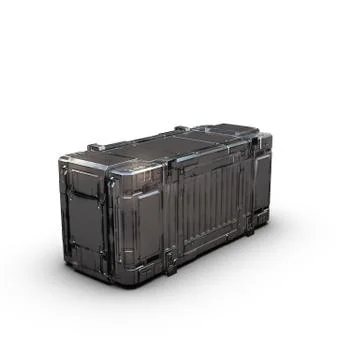 Grey military sci fi rectangle box Stock Illustration
