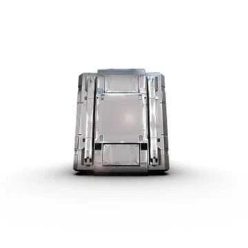 Grey military sci fi rectangle box Illustrazione stock